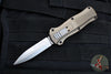 Benchmade Mini Infidel OTF Auto Knife- Double Edge- Flat Dark Earth Handle- Stonewash Plain Edge 3350-2303