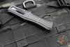 Benchmade Claymore OTF Auto Knife- Double Edge- Black Body- Gray Plain Edge Blade 3370GY
