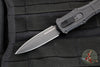 Benchmade Claymore OTF Auto Knife- Mini- First Production- Double Edge- Black Grivory Body- Smoke Gray PVD Finished Plain Edge Blade 3375GY