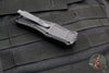 Benchmade Claymore OTF Auto Knife- Mini- First Production- Double Edge- Black Grivory Body- Smoke Gray PVD Finished Plain Edge Blade 3375GY