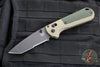 Benchmade Redoubt- Tanto Edge- First Production- Ranger Green Grivory Handle- Black Part Serrated Edge Blade 431SBK-1