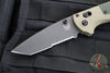 Benchmade Redoubt- Tanto Edge- First Production- Ranger Green Grivory Handle- Black Part Serrated Edge Blade 431SBK-1