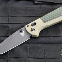 Benchmade Redoubt- Tanto Edge- Ranger Green Grivory Handle- Black Plain Edge Blade 431BK-1