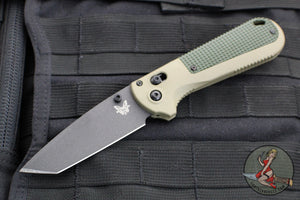 Benchmade Redoubt- Tanto Edge- Ranger Green Grivory Handle- Black Plain Edge Blade 431BK-1