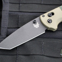 Benchmade Redoubt- Tanto Edge- Ranger Green Grivory Handle- Black Plain Edge Blade 431BK-1