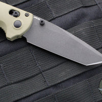 Benchmade Redoubt- Tanto Edge- Ranger Green Grivory Handle- Black Plain Edge Blade 431BK-1