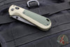 Benchmade Redoubt- Tanto Edge- Ranger Green Grivory Handle- Black Plain Edge Blade 431BK-1