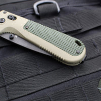 Benchmade Redoubt- Tanto Edge- Ranger Green Grivory Handle- Black Plain Edge Blade 431BK-1