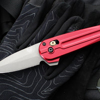 Benchmade Lowden- Axis Lock Flipper- Phoenix Red Aluminum Handle- Gray M390 Blade 491GY-01