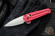 Benchmade Lowden- Axis Lock Flipper- Phoenix Red Aluminum Handle- Gray M390 Blade 491GY-01
