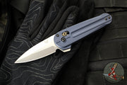 Benchmade Lowden- Axis Lock Flipper- Crater Blue Aluminum Handle- Satin M390 Blade 491