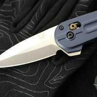 Benchmade Lowden- Axis Lock Flipper- Crater Blue Aluminum Handle- Satin M390 Blade 491