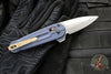 Benchmade Lowden- Axis Lock Flipper- Crater Blue Aluminum Handle- Satin M390 Blade 491