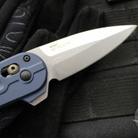 Benchmade Lowden- Axis Lock Flipper- Crater Blue Aluminum Handle- Satin M390 Blade 491