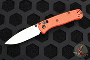 Benchmade Mini Bugout- Drop Point- Mesa Red Handle-Satin Blade 533-04