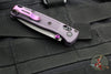 Benchmade Mini Bugout- Drop Point- Purple Grivory Handle- Gray Blade 533GY-09