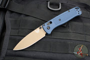 Benchmade Bugout- Drop Point- Crater Blue Handle- Flat Dark Earth Blade 535FE-05