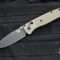 Benchmade Bugout- Drop Point- Ranger Green Handle- Smoked Gray Blade 535GRY-1