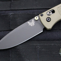 Benchmade Bugout- Drop Point- Ranger Green Handle- Smoked Gray Blade 535GRY-1