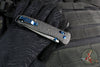 Benchmade Bailout- Tanto Edge- Carbon Fiber Handle- Stonewash Plain Edge- Blue Hardware 537-09