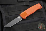 Benchmade Shootout OTF Auto Knife- Tanto Edge- Mesa Red Handle- Black DLC Finished Plain Edge 5370BK-04