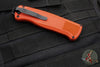 Benchmade Shootout OTF Auto Knife- Tanto Edge- Mesa Red Handle- Black DLC Finished Plain Edge 5370BK-04