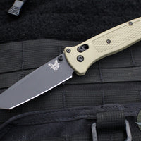 Benchmade Bailout- Tanto Edge- Ranger Green Grivory Handle- Black Plain Edge 537BK-06