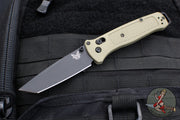 Benchmade Bailout- Tanto Edge- Ranger Green Grivory Handle- Black Plain Edge 537BK-06