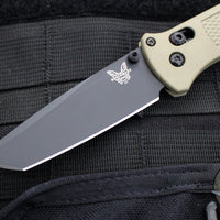 Benchmade Bailout- Tanto Edge- Ranger Green Grivory Handle- Black Plain Edge 537BK-06