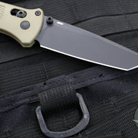 Benchmade Bailout- Tanto Edge- Ranger Green Grivory Handle- Black Plain Edge 537BK-06