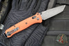 Benchmade Bailout- Tanto Edge- Burnt Orange Aluminum Handle- DLC Battleworn Plain Edge 537BK-07