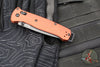 Benchmade Bailout- Tanto Edge- Burnt Orange Aluminum Handle- DLC Battleworn Plain Edge 537BK-07