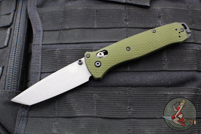 Benchmade Bailout Green Aluminum Body Gray Tanto Plain Edge 537GY-1