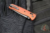 Benchmade Bailout- Tanto Edge- Burnt Orange Aluminum Handle- DLC Battleworn Part Serrated Edge 537SBK-07