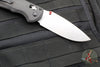 Benchmade Freek- Carbon Fiber Handle- Satin Plain edge Blade- Red Backspacer 560-03
