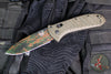 Benchmade Presidio II- Axis Lock- Limited Edition- OD Green Micarta Handle- Flecktarn Camo Finished Drop Point Blade 570CAMO-2601