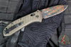 Benchmade Presidio II- Axis Lock- Limited Edition- OD Green Micarta Handle- Flecktarn Camo Finished Drop Point Blade 570CAMO-2601