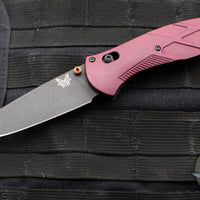 Benchmade Barrage Axis-Assisted Folder- Redstone Richlite Handle- Cobalt Cerakoted Finished CPM-S30V Blade 581BK-04