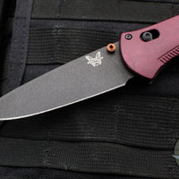 Benchmade Barrage Axis-Assisted Folder- Redstone Richlite Handle- Cobalt Cerakoted Finished CPM-S30V Blade 581BK-04