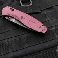 Benchmade Barrage Axis-Assisted Folder- Redstone Richlite Handle- Cobalt Cerakoted Finished CPM-S30V Blade 581BK-04