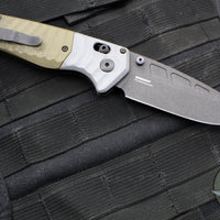 Benchmade PSK- Axis Lock Folder- OD Green G-10 Handle- Gray G-10 Bolster- Black Magnacut Blade 593BK