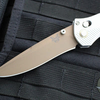 Benchmade Seven Ten Axis Lock Folder- Gray Aluminum Handle- FDE PVD Finished Blade 710FE-24