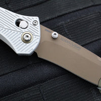 Benchmade Seven Ten Axis Lock Folder- Gray Aluminum Handle- FDE PVD Finished Blade 710FE-24