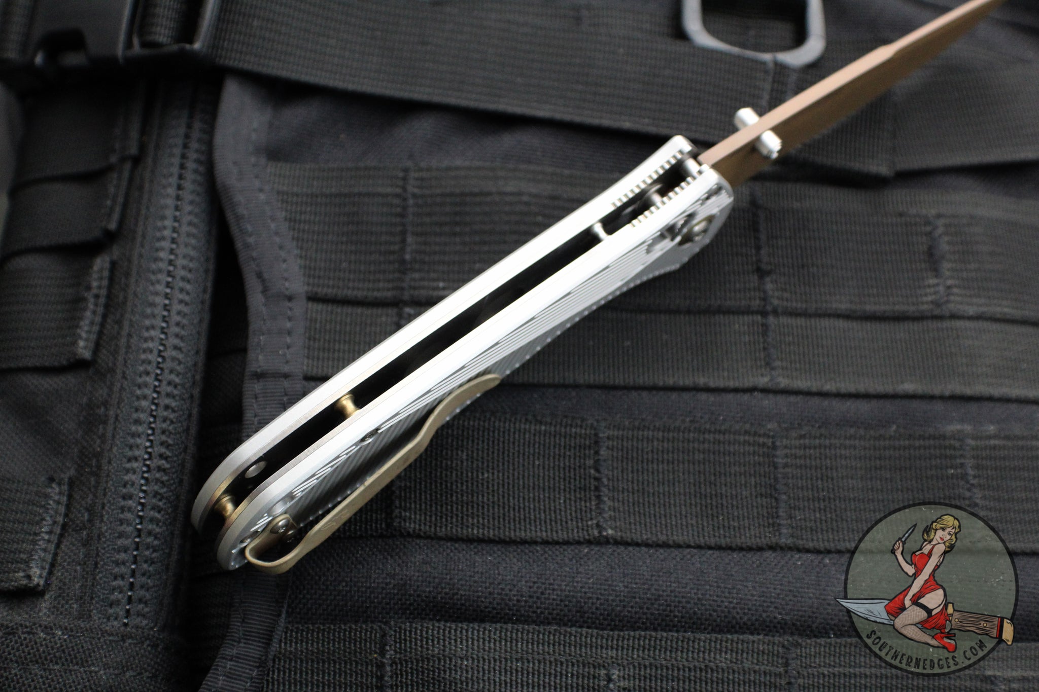 Benchmade Seven Ten Axis Lock Folder- Gray Aluminum Handle- FDE PVD Fi ...