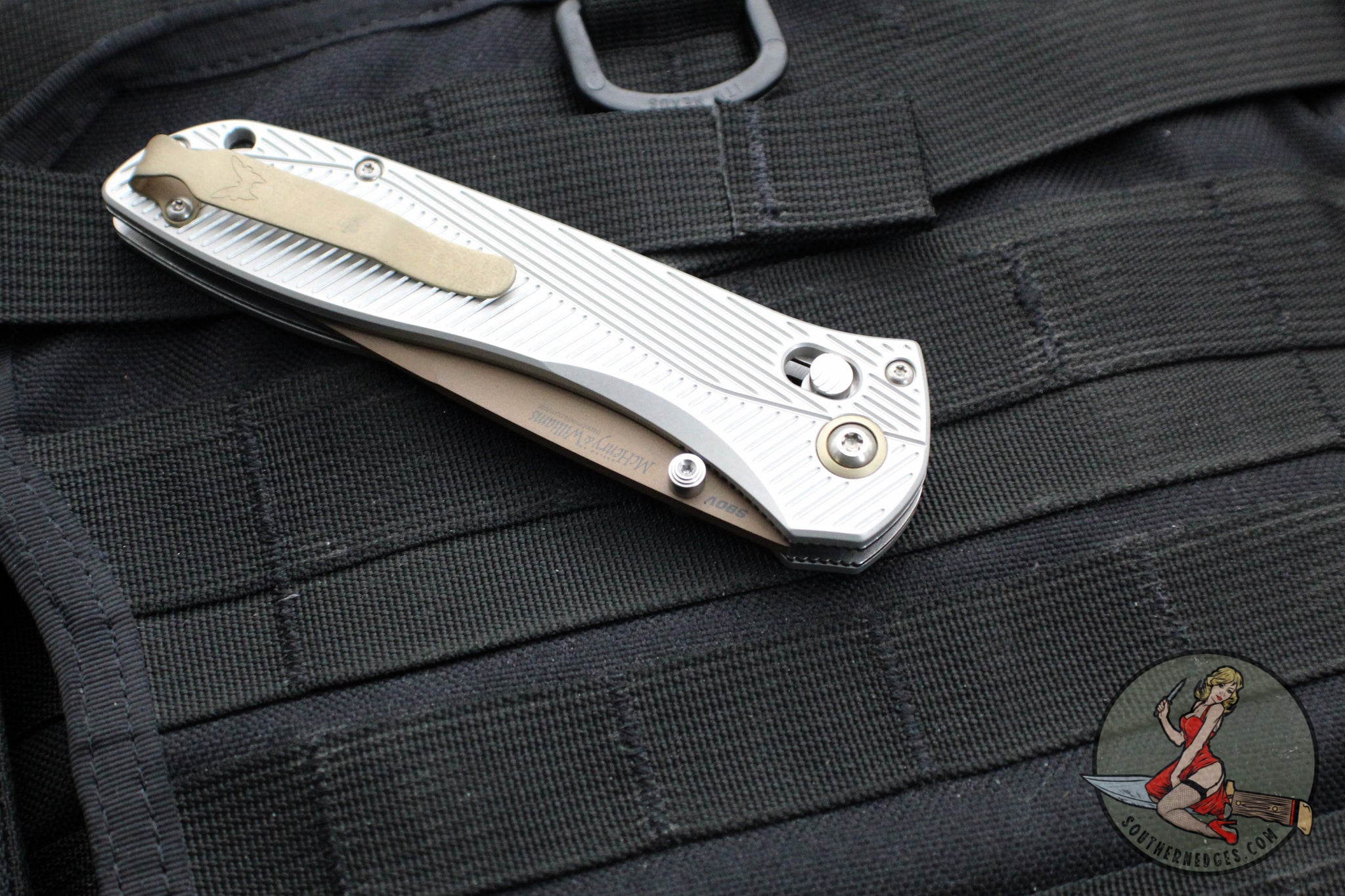 Benchmade Seven Ten Axis Lock Folder- Gray Aluminum Handle- FDE PVD Fi ...