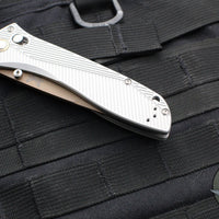 Benchmade Seven Ten Axis Lock Folder- Gray Aluminum Handle- FDE PVD Finished Blade 710FE-24