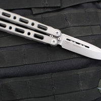 Benchmade 82- Laro Butterfly Balisong- Drop Point- Titanium Handles- Stonewash Magnacut Blade