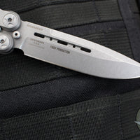 Benchmade 82- Laro Butterfly Balisong- Drop Point- Titanium Handles- Stonewash Magnacut Blade