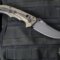 Benchmade Mini Bedlam- Axis Lock Folder- Coyote/Black/OD Green G-10 Handle- Black Finished CPM S90V Plain Edge Blade 865BK-01