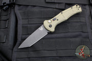 Benchmade Claymore OTS Auto Knife- Tanto Edge- OD Green Body- Grey Plain Edge Blade 9071BK-1